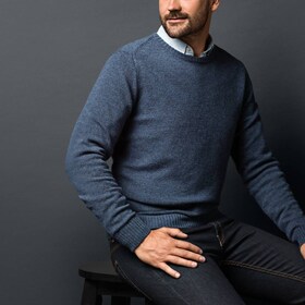 Man with blue sweater