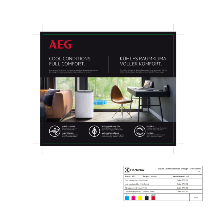 AEG - Φορητό κλιματιστικό - AXP26U338CW