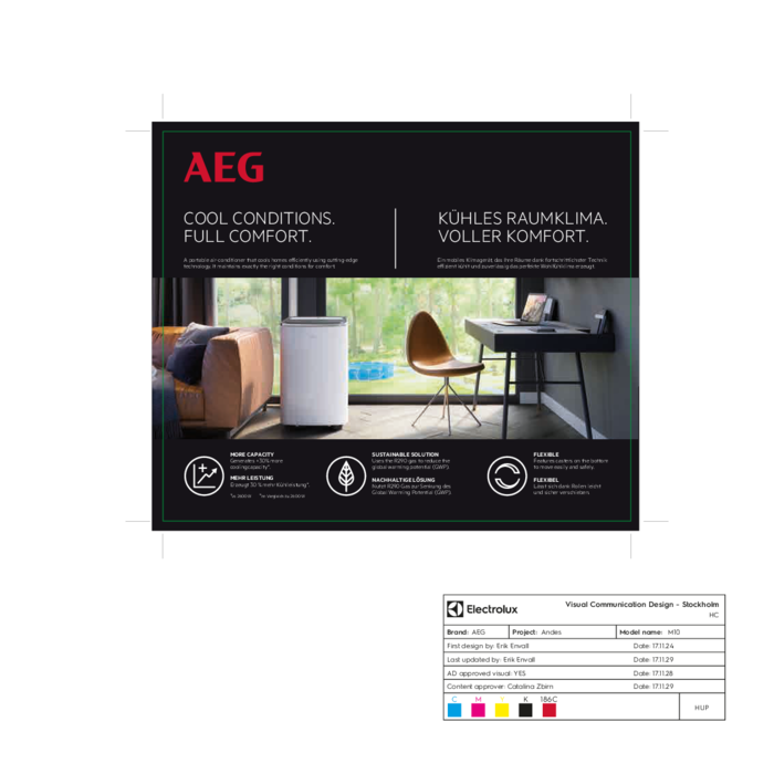 AEG - Φορητό κλιματιστικό - AXP34U338CW