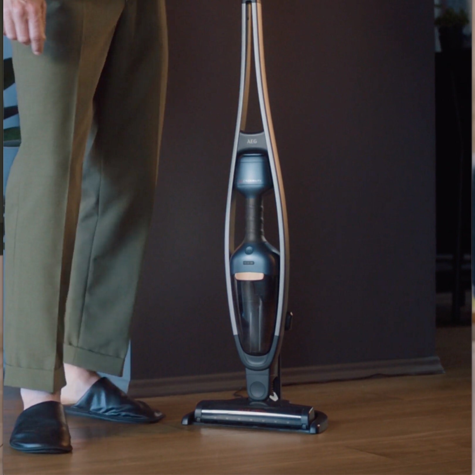Vacuum and green pants