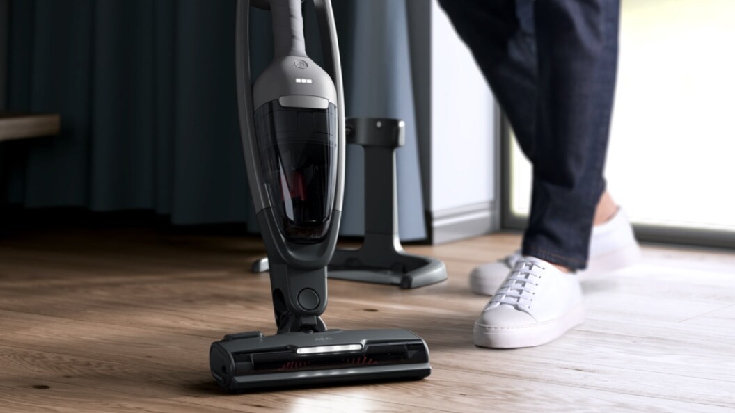 Vacuuming on hard floor