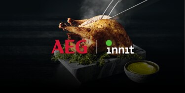 Γεύμα γαλοπούλας - AEG and Innit logos